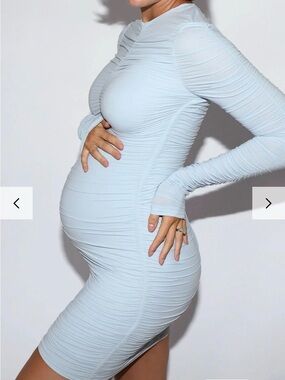 Ruched Airbrush Mini Dress